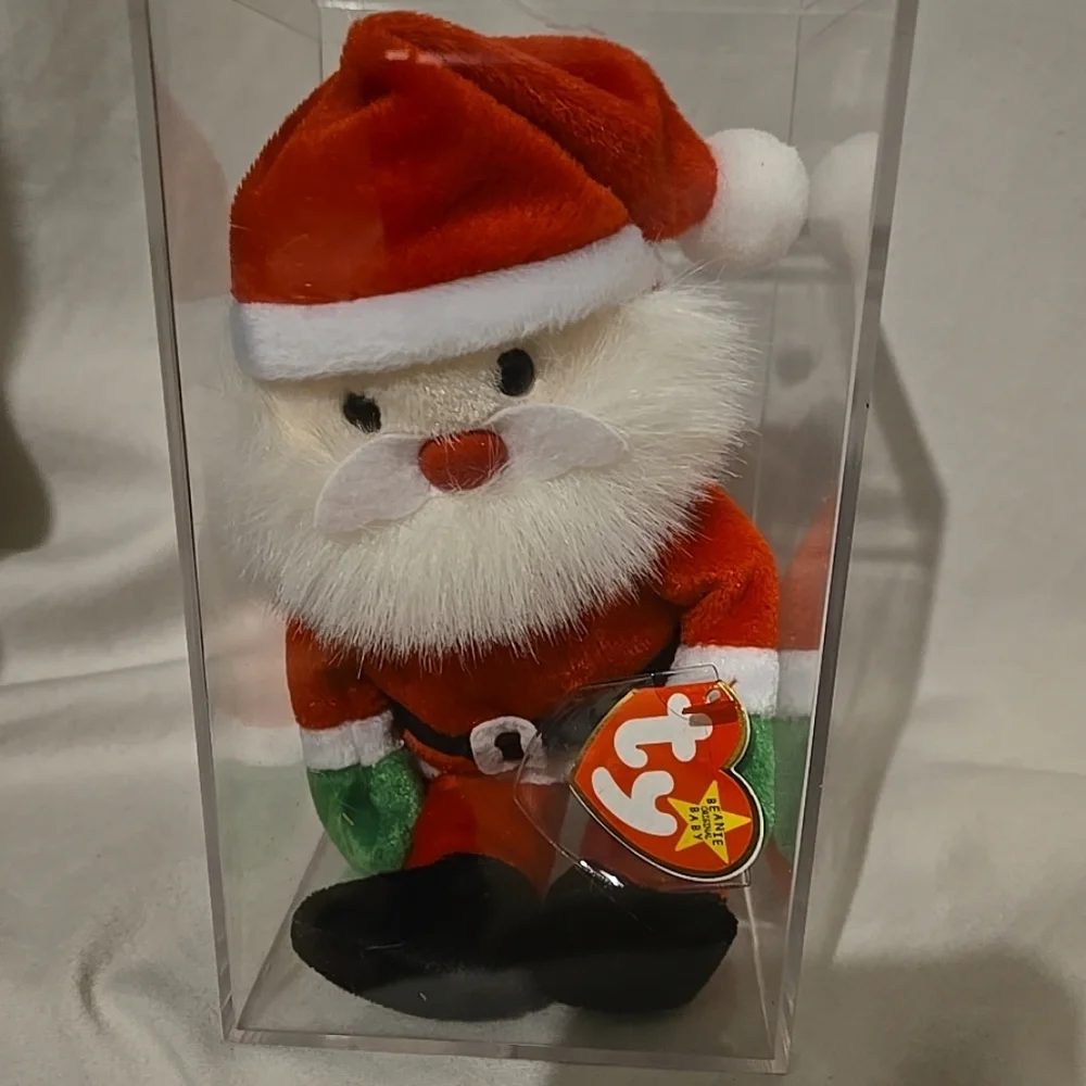 Ty Santa beanie baby, December, 1998 With Case